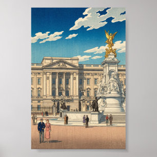 Poster Estampe japonaise sur bois du palais de Buckingham