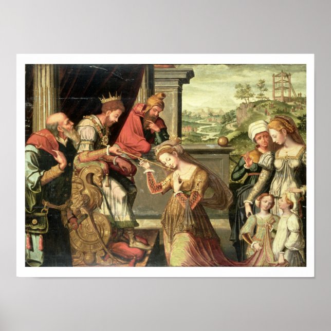 Poster Esther devant le roi Ahasuerus avec Haman envoyé (Devant)