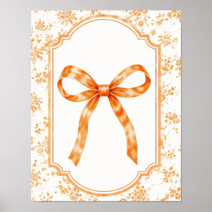 Poster Esthétique Coquette Ruban Vintage Floral Toile