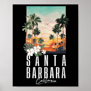 Poster Esthétique de la plage de Californie Santa Barbara
