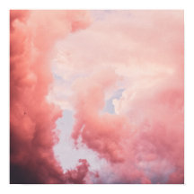 Poster esthétique Orange Sky et Cloud