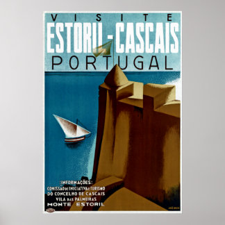 Poster Estoril-Cascais au Portugal