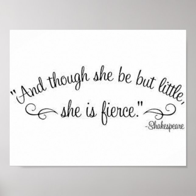 Poster "Et bien qu'elle ne soit que petite, elle est féro (Devant)