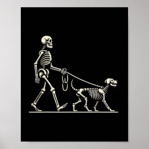 Poster Et Chien Lazy Costume Halloween Drôle Animal Crâne