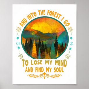 Poster Et dans la forêt, je vais - Randonnée Camping Mont