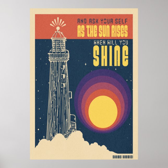 Poster et demandez-vous au lever du soleil (Devant)