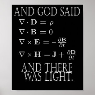 Poster Et Dieu A Dit Maxwell Equation