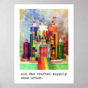 Poster et elle a travaillé avec bonheur. Photographie