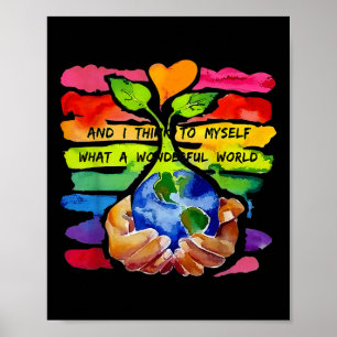 Poster Et Je Pense À Moi-Même Quel Monde Merveilleux