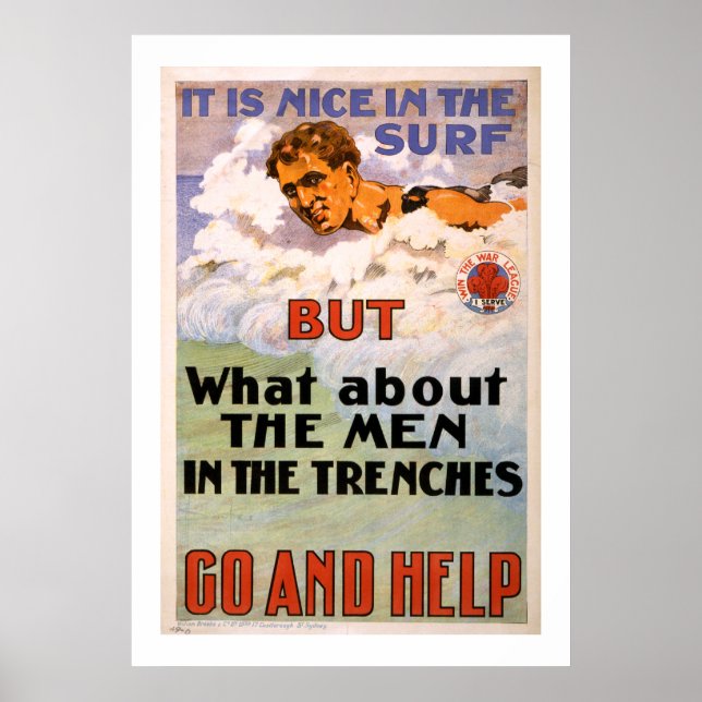 Poster Et les hommes dans les tranchées (blanc) (Devant)