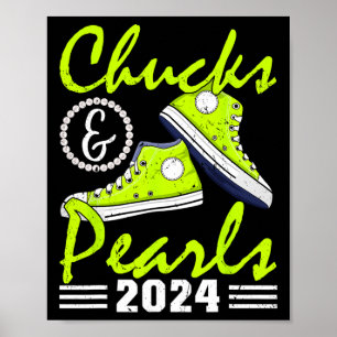 Poster Et Pearls Kamala Harris 2024 Élection Américaine 2