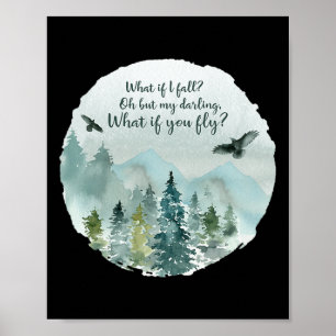 Poster Et si je tombe mignon automne automne automne Than