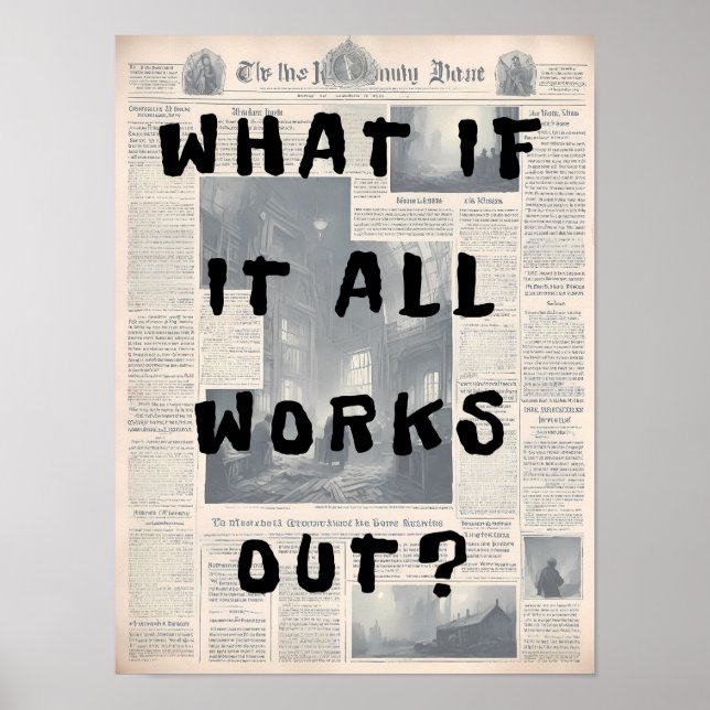 Poster Et si tout fonctionne - style Retro de journal (Devant)