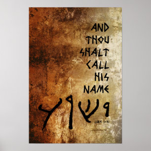 Poster Et Tu Devras Appeler Son Nom Yeshua