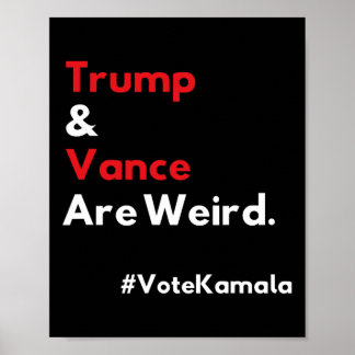 Poster Et Vance Sont Bizarre Vote Kamala Harris 2024 Elli