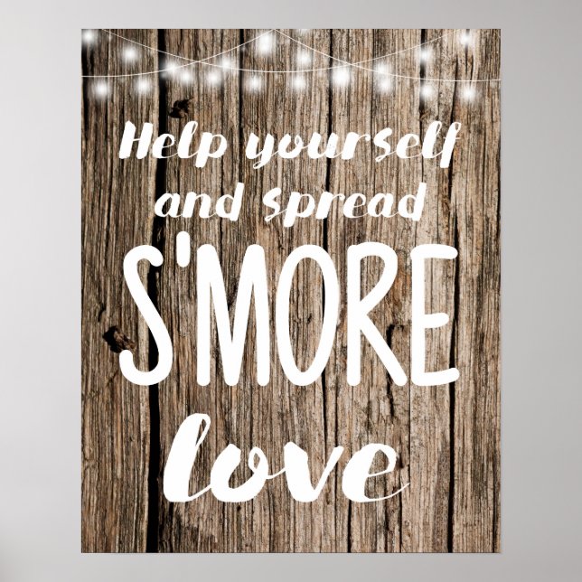 Poster Étaler S'mores Love Mariage Signet Signal Clé (Devant)