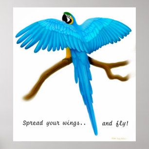 Poster Étaler vos ailes Parrot Imprimer