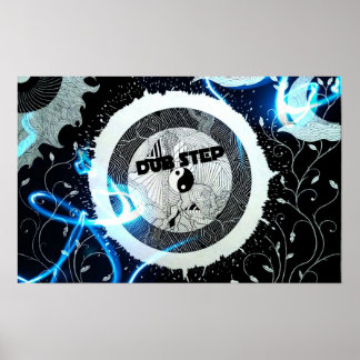 Poster Étape dub haut-parleur Abstrait