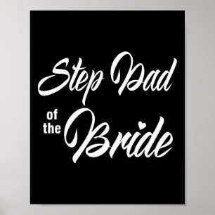 Poster Étape Papa De La Fête Mariage Mariée Correspondant