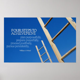 Poster Étapes à la copie d'affiche d'accomplissement