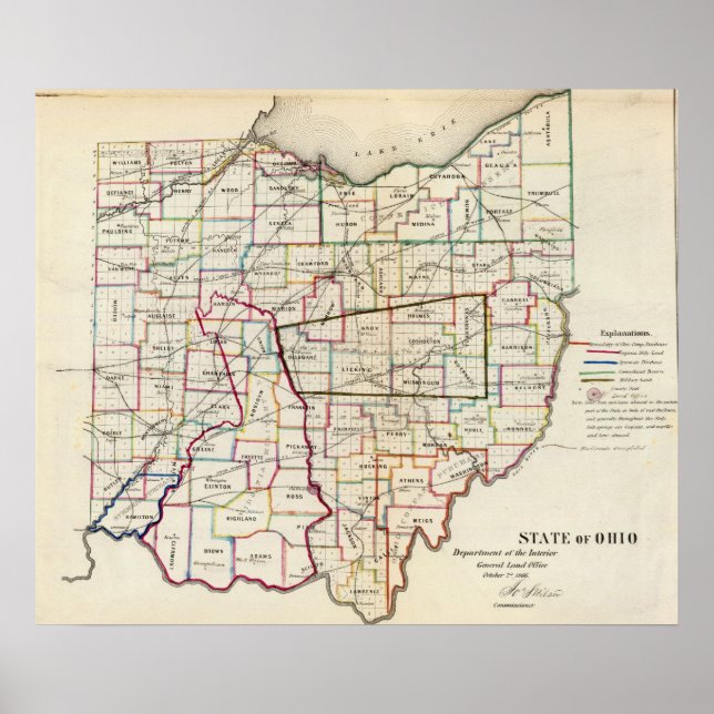 Poster État de l'Ohio (Devant)