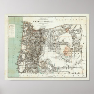 Poster État De L'Oregon