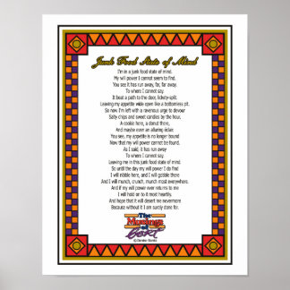 Poster État d'esprit des aliments indésirables