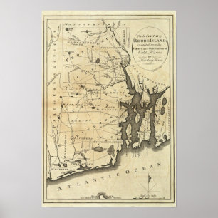 Poster État d'île de Rhode