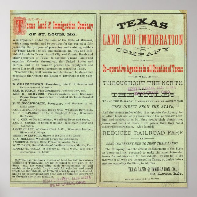 Poster État du Texas (Devant)