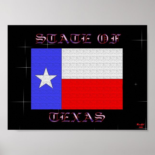 Poster État du Texas (Devant)