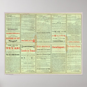 Poster État du Verso du Texas