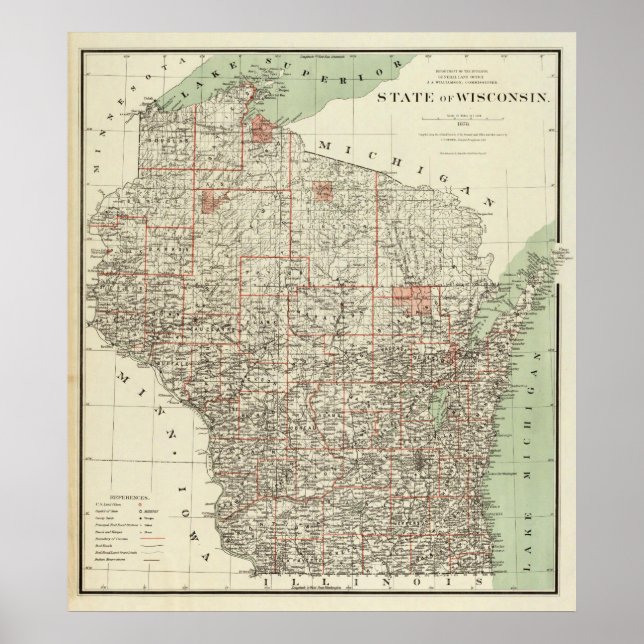 Poster État du Wisconsin (Devant)