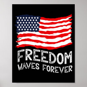 Poster État-Unis patriotique - drapeau américain liberté