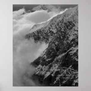 Poster États-Unis, Alaska, Parc national Denali, Vue aéri