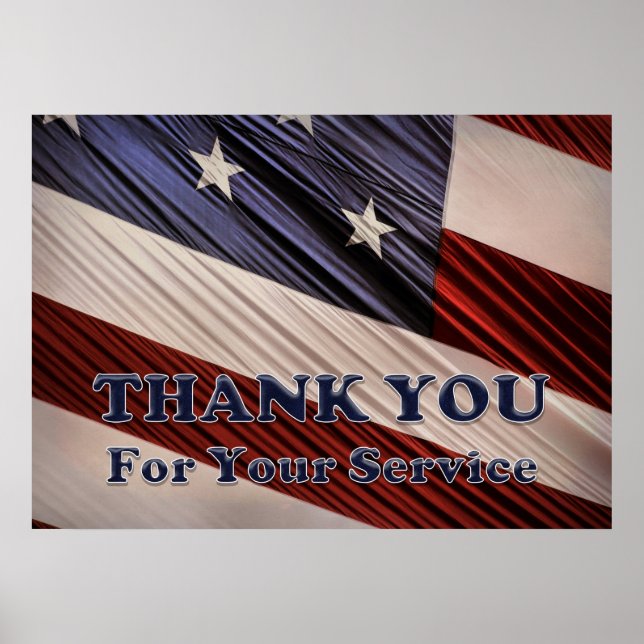 Poster États-Unis Anciens combattants patriotique drapeau (Devant)