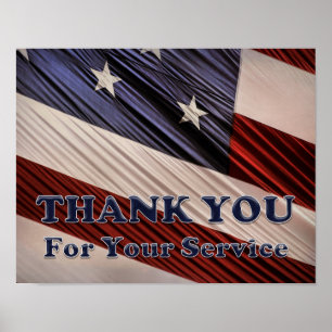 Poster États-Unis Anciens combattants patriotique drapeau