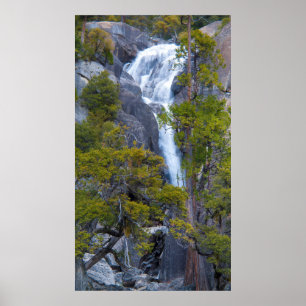 Poster États-Unis, Californie. Petite cascade dans Yosemi