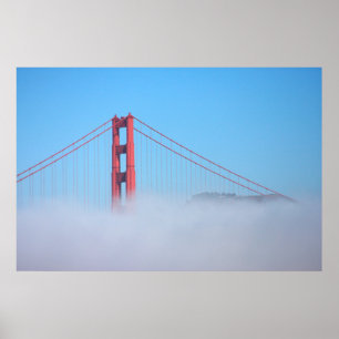 Poster États-Unis, Californie. Pont du Golden Gate au mat