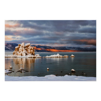 Poster États-Unis, Californie, Sunrise au lac Mono