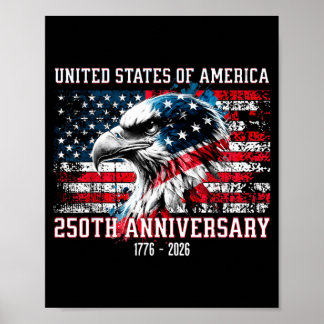 Poster États-Unis d'Amérique 1776 250e anniversaire