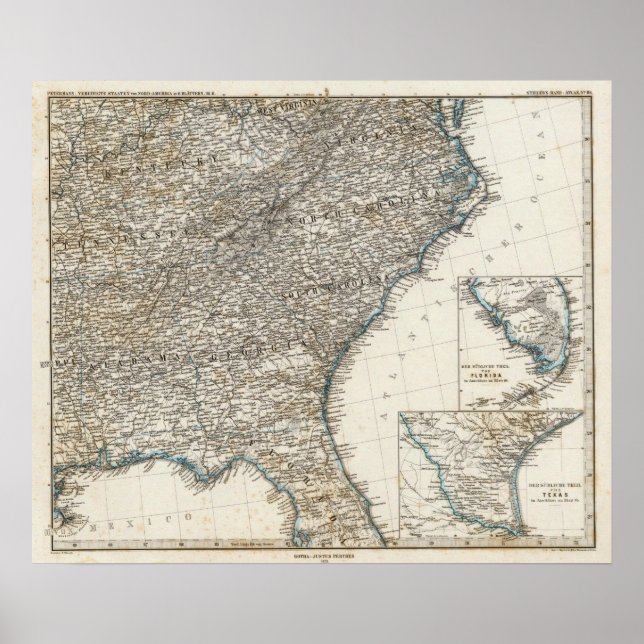 Poster États-Unis d'Amérique États du Sud (Devant)