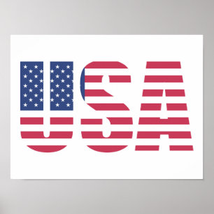 Poster États-Unis d'Amérique États-Unis Drapeau