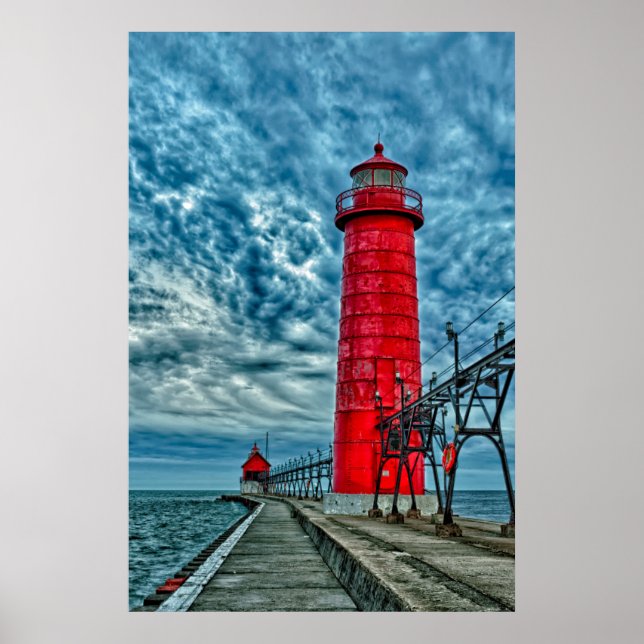 Poster États-Unis, Grand Haven, Michigan, Lighthouse (Devant)
