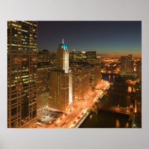 Poster États-Unis, Illinois, Chicago: La boucle : Bâtim