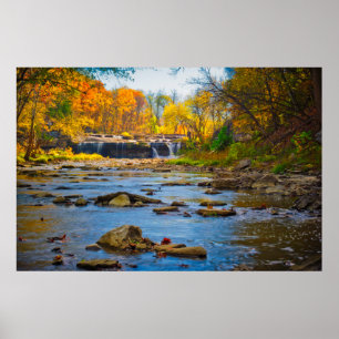 Poster États-Unis, Indiana. Cataract Falls State Recreat