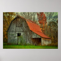États-Unis, Indiana. paysage rural, grange viticol
