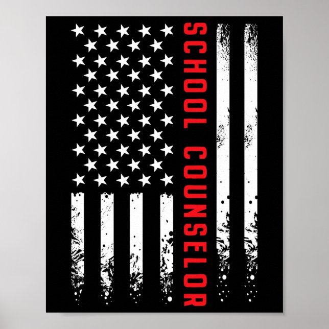Poster Etats-Unis Indicateur École de Drapeau Conseils 4è (Devant)