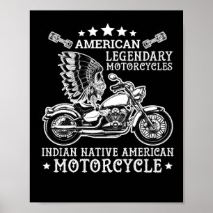 Poster États-Unis légendaire moto indienne amérindienne