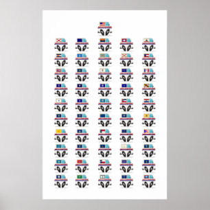 Poster États-Unis Mail Trucks