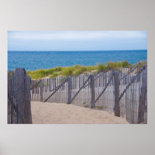 Poster États-Unis, Massachusetts. Dunes et chemin